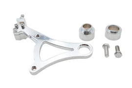 Chrome rear caliper bracket for brake system by Ultima, showcasing the durable metal component with a polished finish.