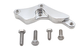 Polished right front caliper bracket for Ultima brake system, featuring a durable metal finish and precise fit.