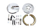 Front Brake Backing Plate Kit Left Side Satin Chrome