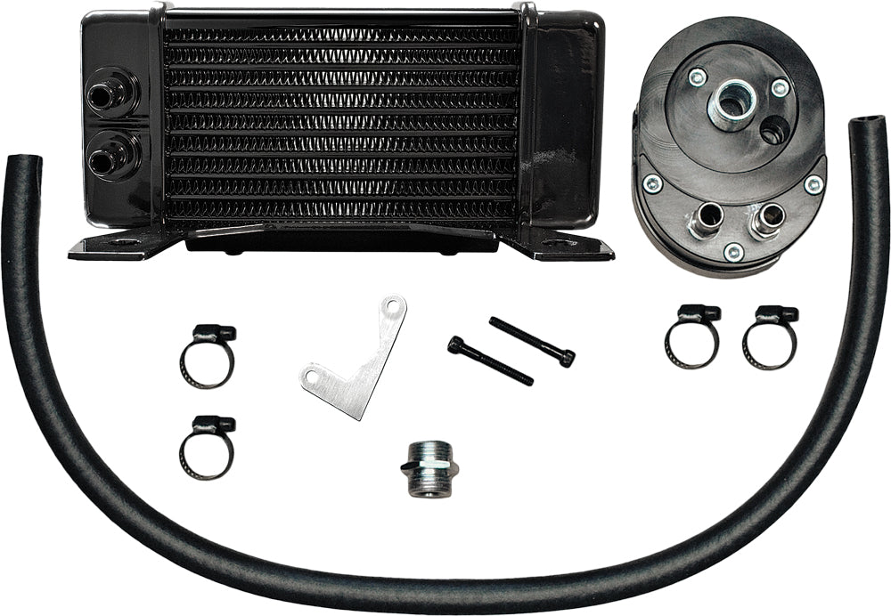 Lowmount 10 Row Oil Cooler Black