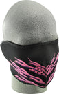 Half Face Mask Pink Flames