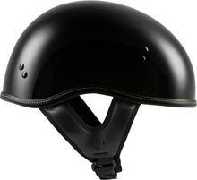 Load image into Gallery viewer, .357 Solid Half Helmet Gloss Black Xs