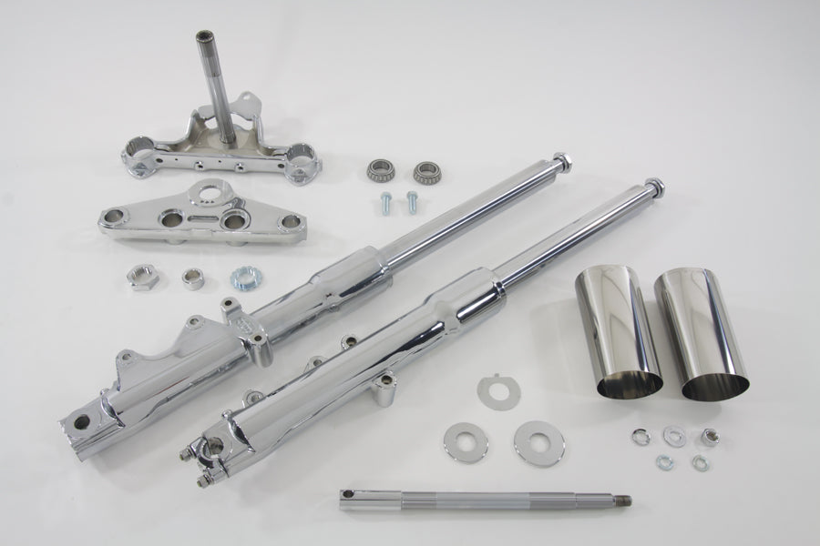 41mm Fork Assembly with Chrome Sliders Stock Length