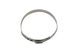 Oetiker front fork boot clamp, durable metal band with tightening mechanism, used for securing fork boots on motorcycle or bicycle front forks.