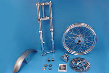 Load image into Gallery viewer, 39mm Chrome Fork Assembly with 19 inch Wheel