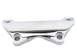 V-TWIN 1 inch chrome handlebar top clamp for motorcycle handlebar control, featuring a sleek, polished finish.