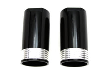 Load image into Gallery viewer, Black Fork Slider Cover Set Tapered Style