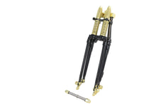 Load image into Gallery viewer, 18 inch Spring Fork Kit Black with Brass Accents