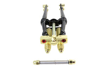 Load image into Gallery viewer, 22 inch Spring Fork Kit Black with Brass Accents