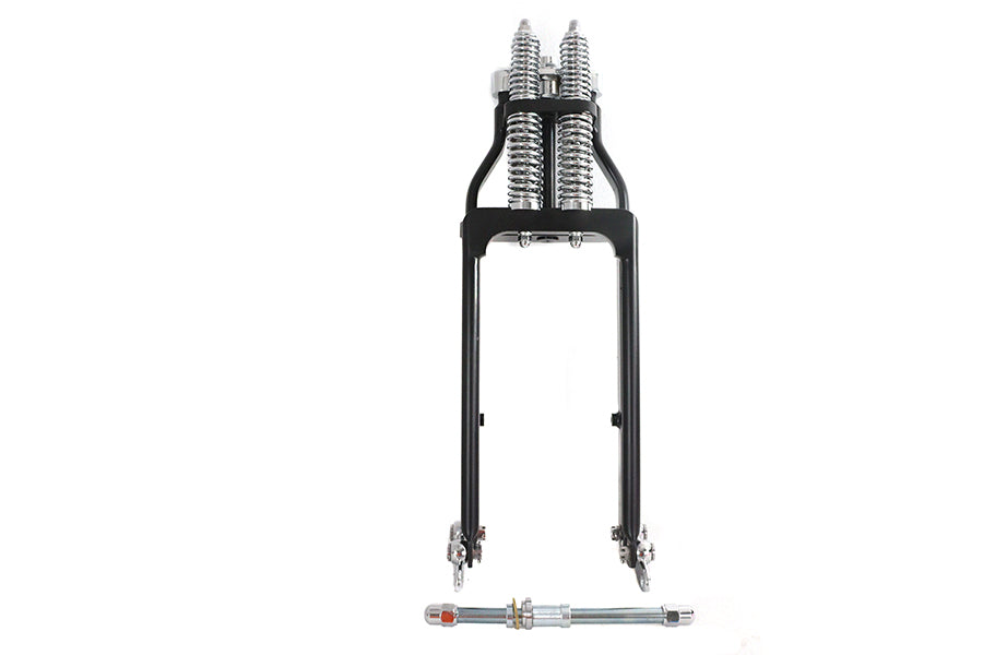 Ultima Spring Fork Assembly Black with Chrome Springs -4 inc