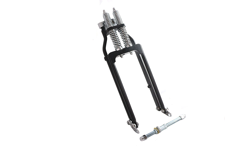 Ultima Spring Fork Assembly Black with Chrome Springs -4 inc