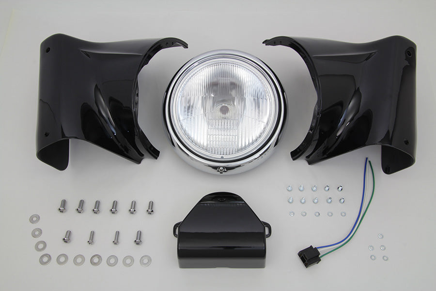 7 inch Headlamp Cowl Kit Black