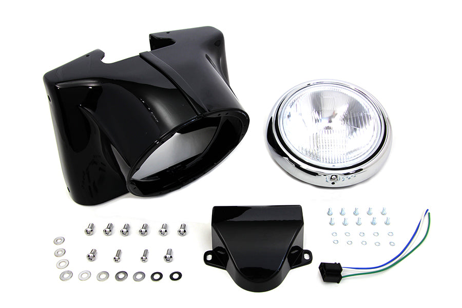 7 inch Headlamp Cowl Kit Black