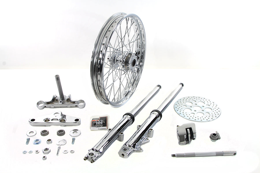 41mm Front Fork Wheel Assembly with Chrome Sliders