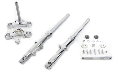 39mm Fork Assembly with Chrome Sliders Single Disc