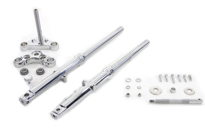 39mm Fork Assembly with Chrome Sliders Single Disc