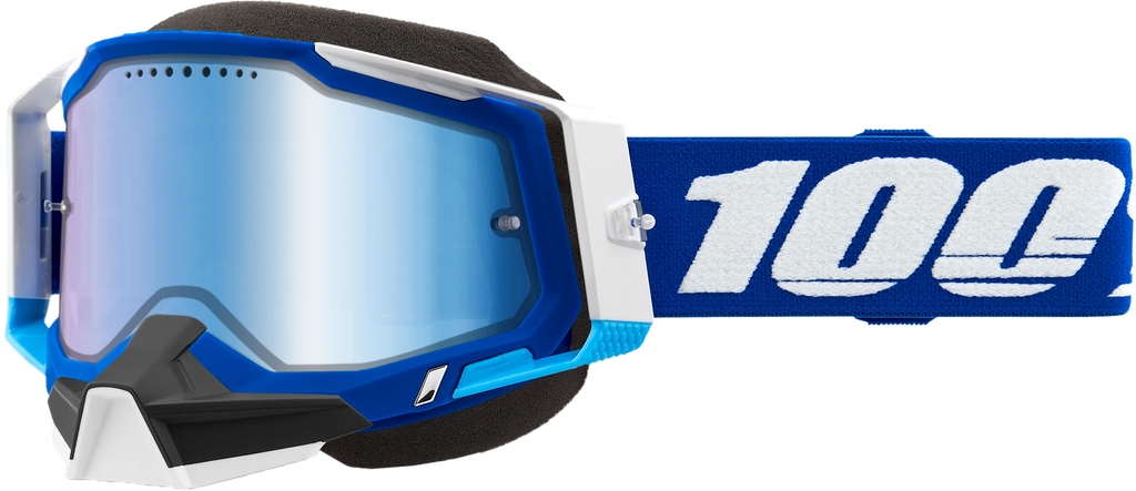 Racecraft 2 Snowmobile Goggle Blue W/Blue Mirror Lens