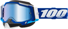 Load image into Gallery viewer, Racecraft 2 Snowmobile Goggle Blue W/Blue Mirror Lens