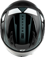 Load image into Gallery viewer, Md 04 Sector Helmet Black/Silver Lg