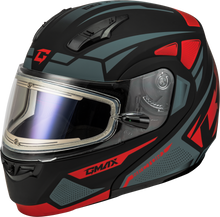 Load image into Gallery viewer, Md 04s Sector Snow Helmet W/ Elec Shield Matte Black/Red Xs