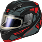 Md 04s Sector Snow Helmet W/ Elec Shield Matte Black/Red Xs