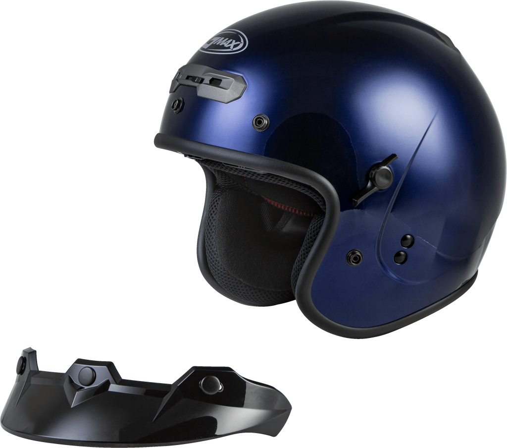 Gm 32 Open Face Helmet Blue Lg