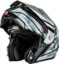 Load image into Gallery viewer, Md 74 Striker Modular Helmet W Slvr Shield Slvr/Blu Mtlc Lg