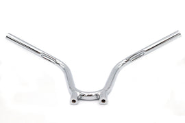 Chrome V-TWIN 1-inch NYC handlebar control with durable metal construction, showcasing a sleek, polished finish for motorcycle handlebars.