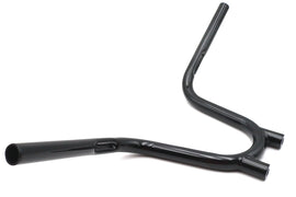 V-TWIN 1 inch NYC black handlebar control with grip area for motorcycle handlebars, featuring textured surface and mounting points.