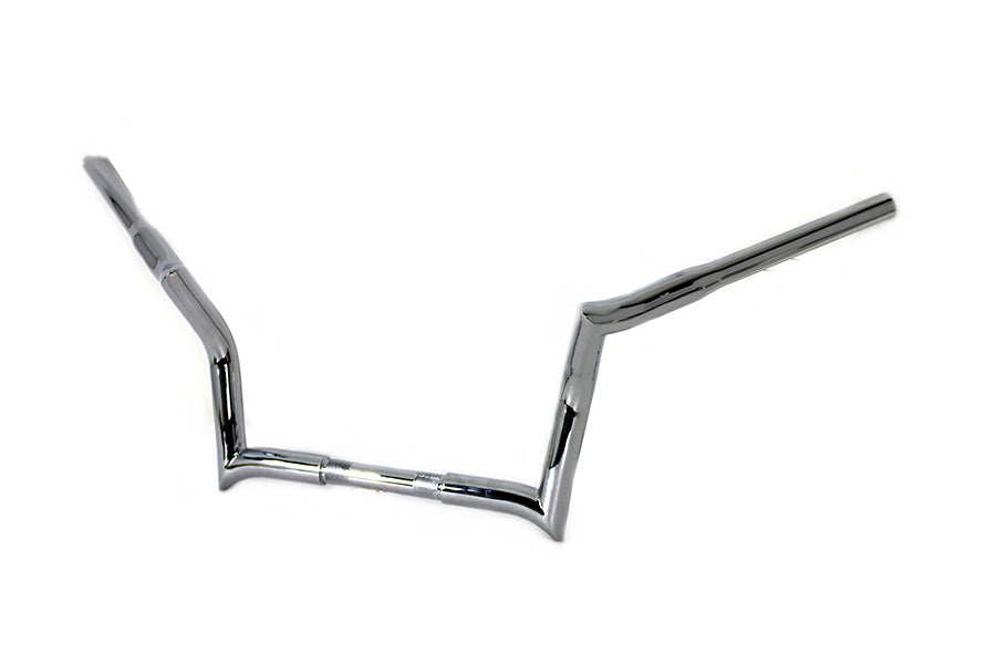 10 inch Z-Bar Handlebar without Indents Chrome