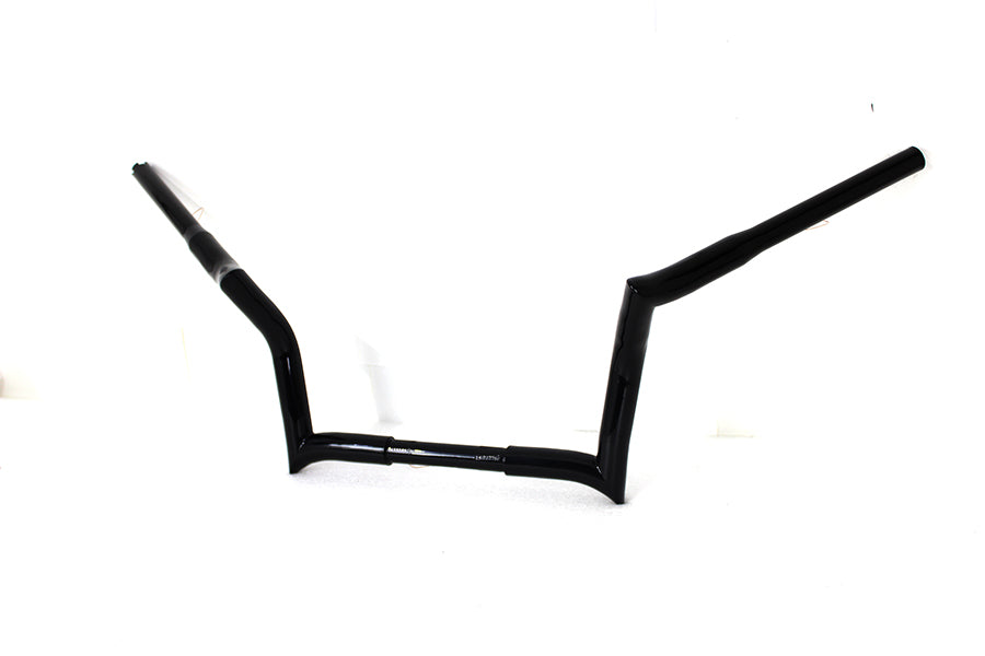 10 inch Z-Bar Handlebar without Indents Black