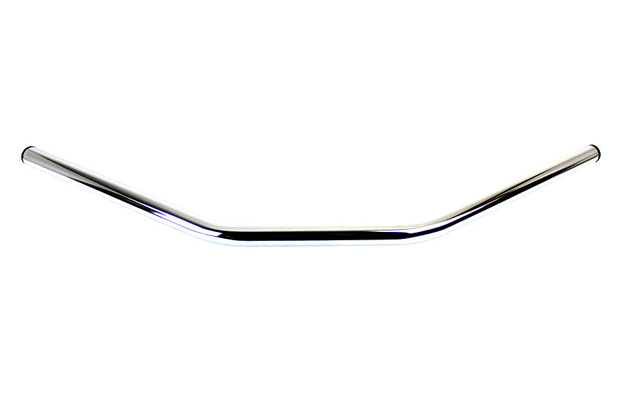 Flat 1 inch Drag Handlebar with Indents Chrome
