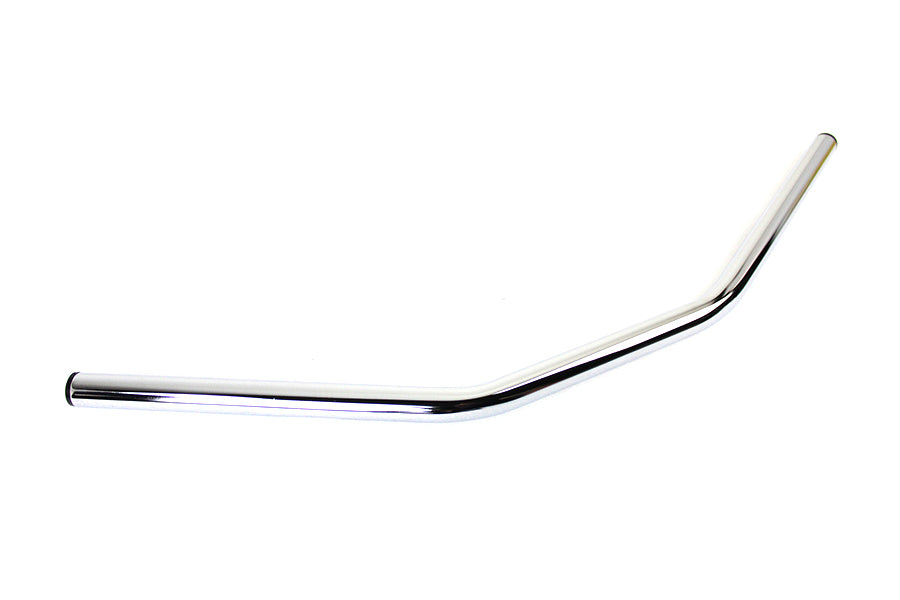 Flat 1 inch Drag Handlebar with Indents Chrome