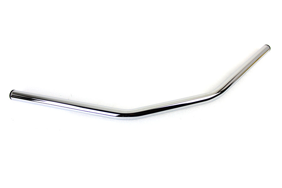 Flat 1 inch Drag Handlebar with Indents Chrome