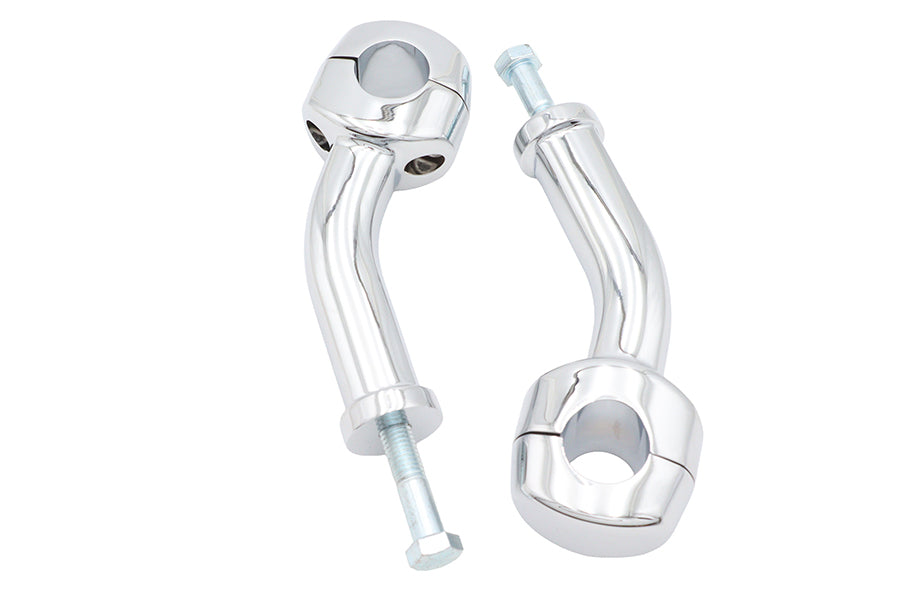 6 inch Curved Riser Kit Chrome