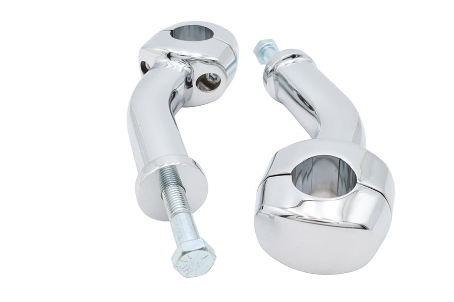 6 inch Curved Riser Kit Chrome
