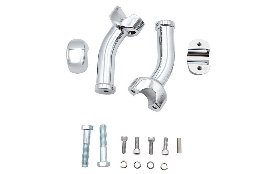 6 inch Curved Riser Kit Chrome