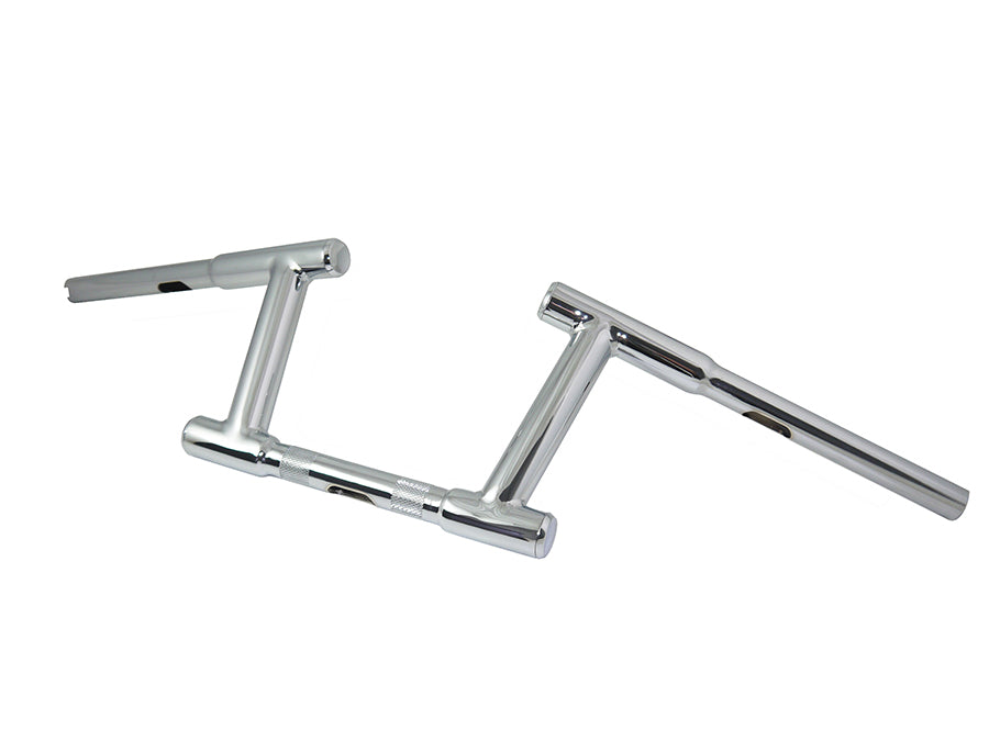 6 inch Z-Bar Racing Handlebar with Indents Chrome