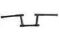 6 inch Z-Bar Racing Handlebar with Indents Black