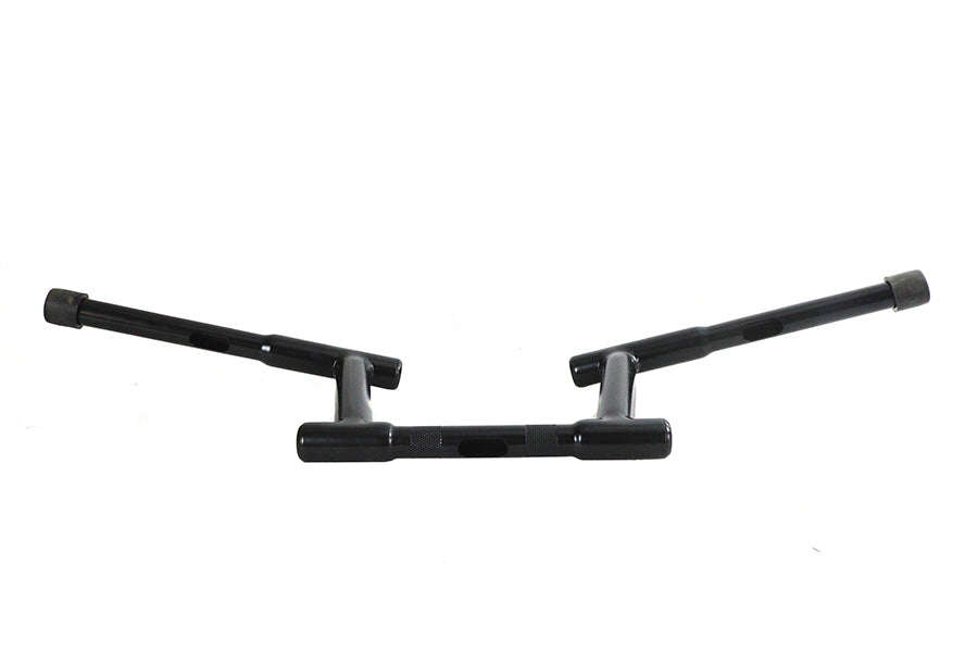 6 inch Z-Bar Racing Handlebar with Indents Black