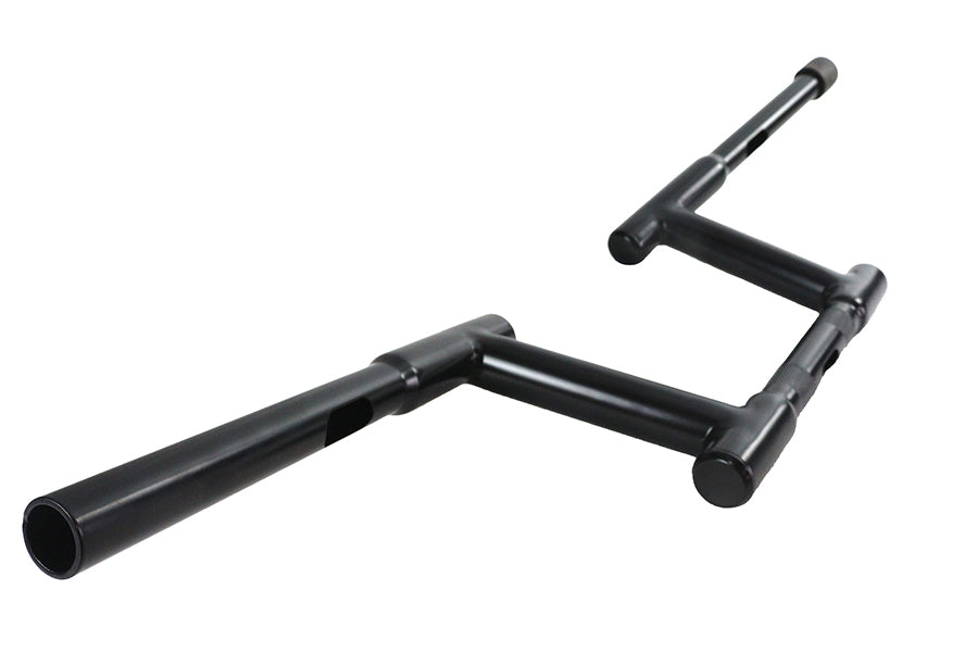 6 inch Z-Bar Racing Handlebar with Indents Black
