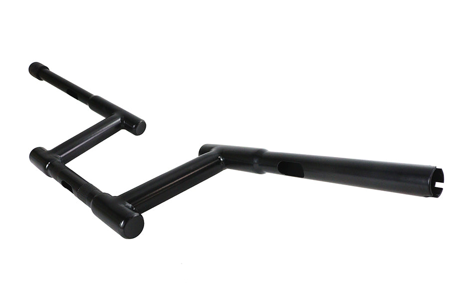 6 inch Z-Bar Racing Handlebar with Indents Black