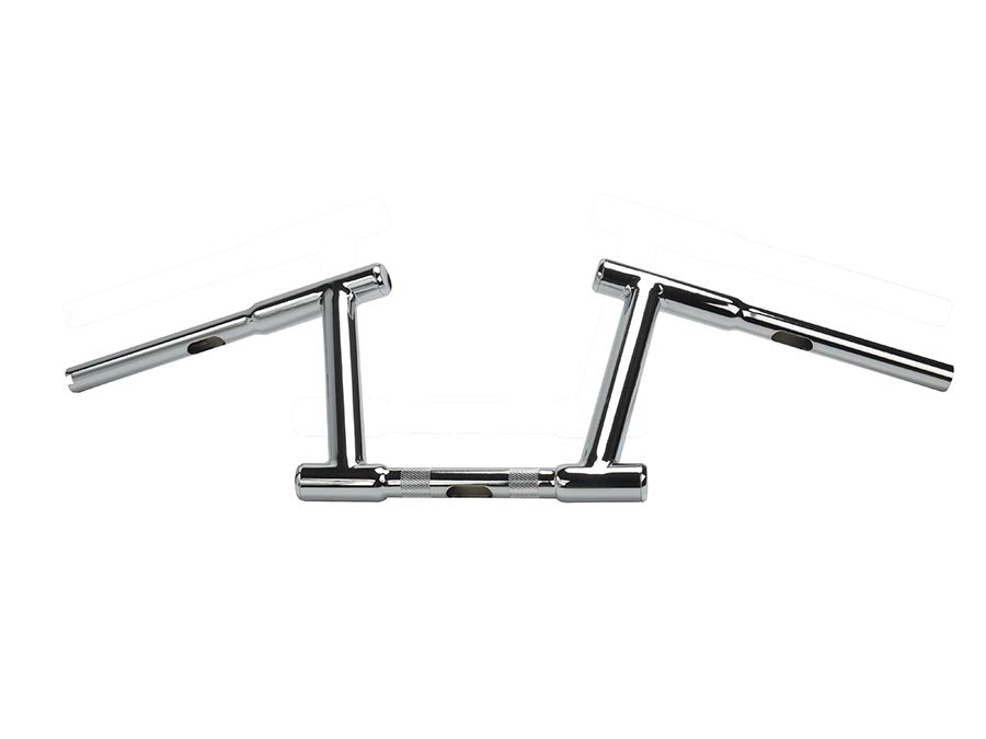 8 inch Z-Bar Racing Handlebar with Indents Chrome