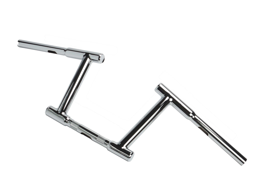 8 inch Z-Bar Racing Handlebar with Indents Chrome