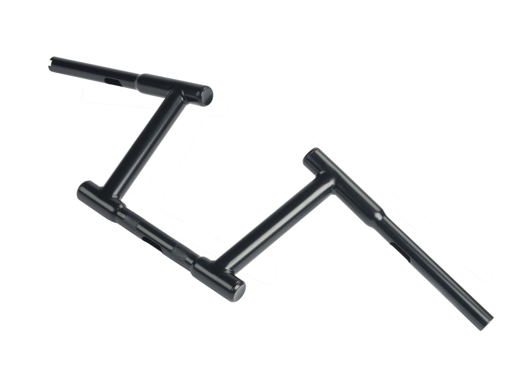 8 inch Z-Bar Racing Handlebar with Indents Black