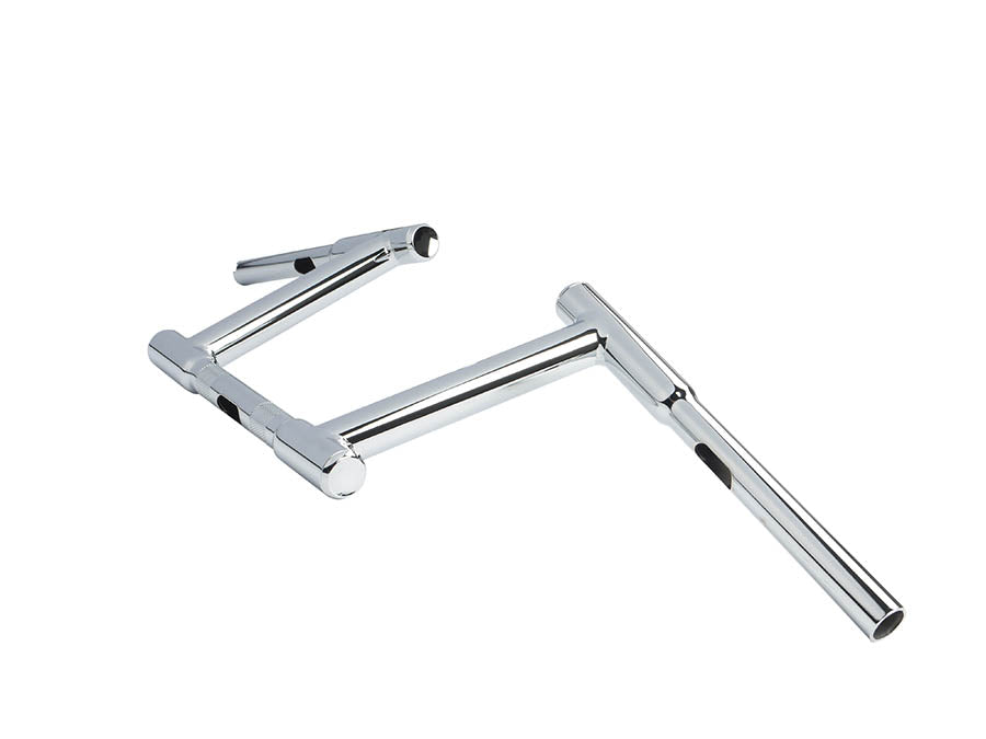 10 inch Z-Bar Racing Handlebar with Indents Chrome