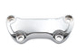 Chrome Smooth Handlebar Clamp Cover with Skirt