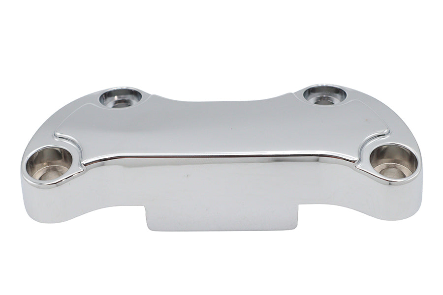Chrome Smooth Handlebar Clamp Cover with Skirt