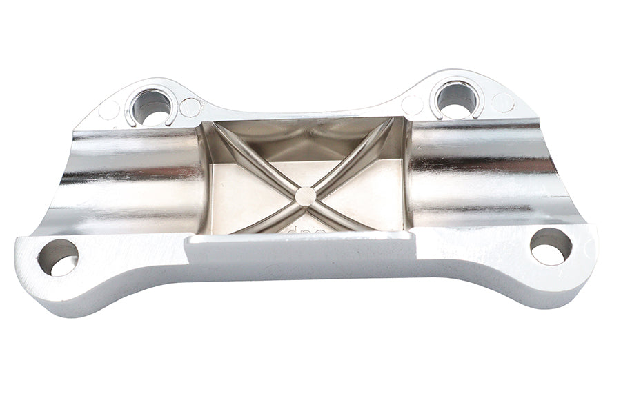 Chrome Smooth Handlebar Clamp Cover with Skirt