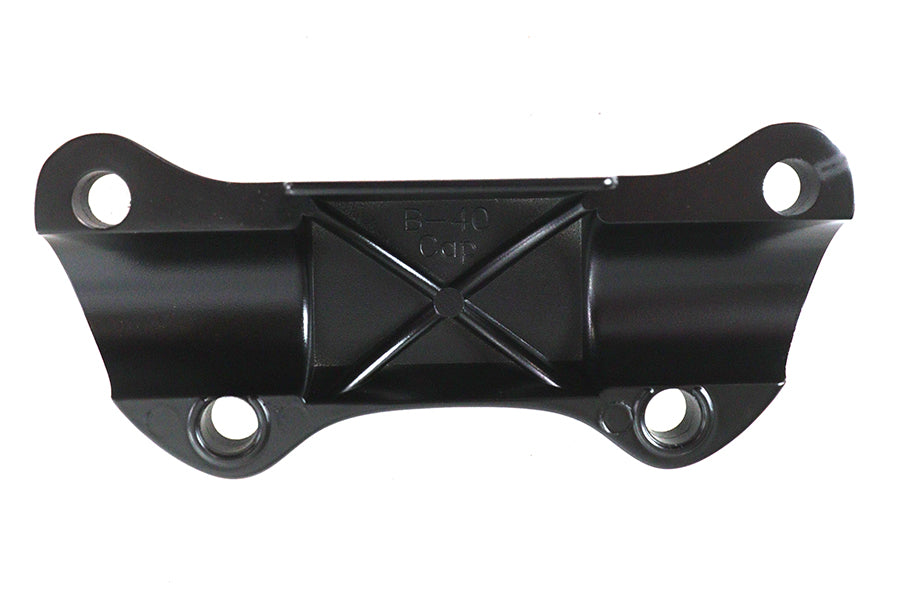Black Smooth Handlebar Clamp Cover with Skirt
